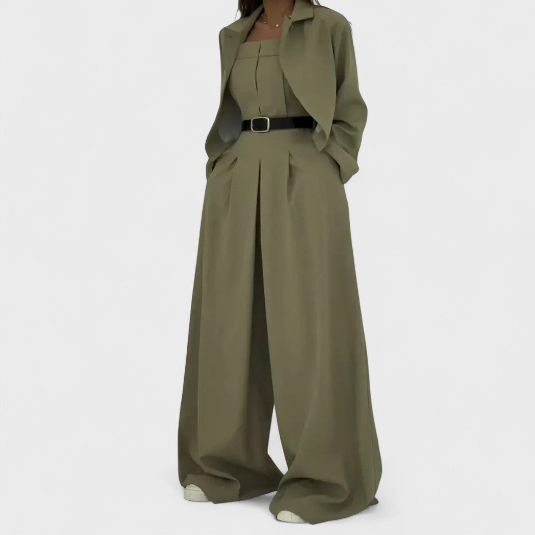 Eclat - Moteriškas kostiumas su bustieriu + švarku - Elegantiškas ir madingas stilius