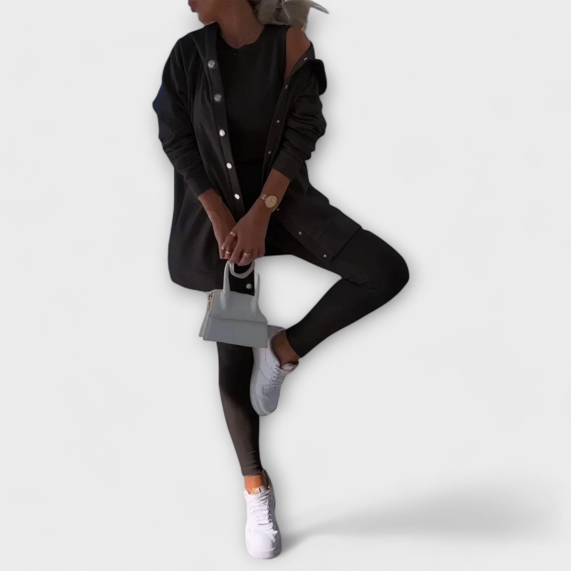 Trijų dalių rinkinys su kardiganu