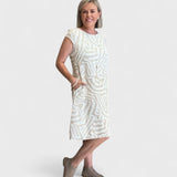 Nelia - Vasaros suknelė su apvaliu kaklu ir gražiu raštu