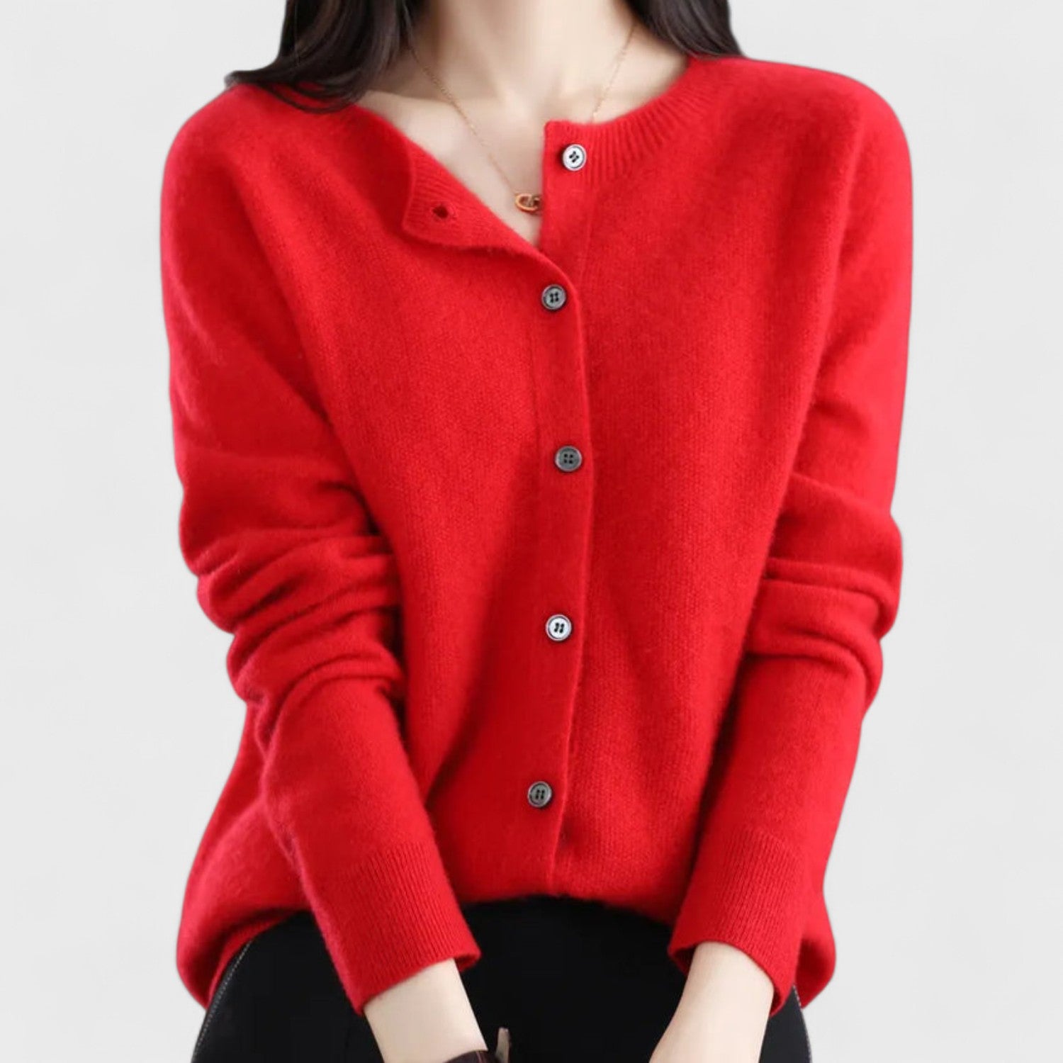 Aivita | Moteriškas Merino vilnos megztinis O-žiedu