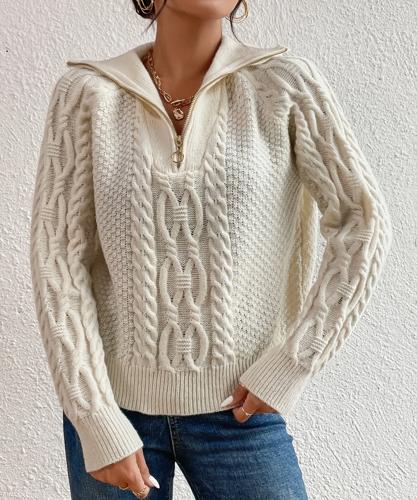 Harlow – Pintinis Megztinis su Užtrauktuku