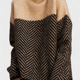 Samanta | Medvilninis megztinis su aukštu kaklu