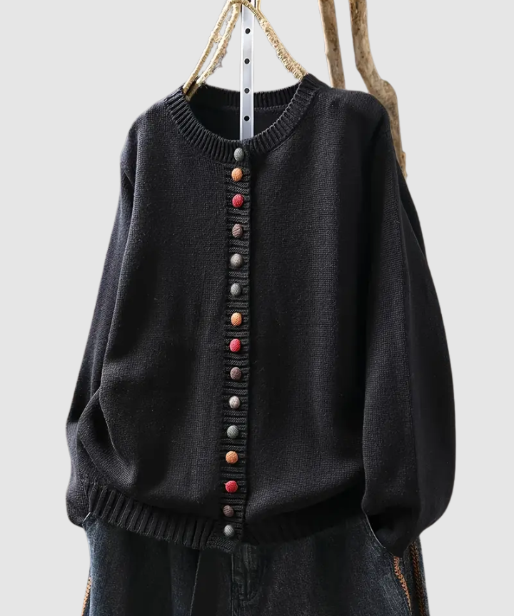 Elīna | Elegantiškas megztinis su sagomis