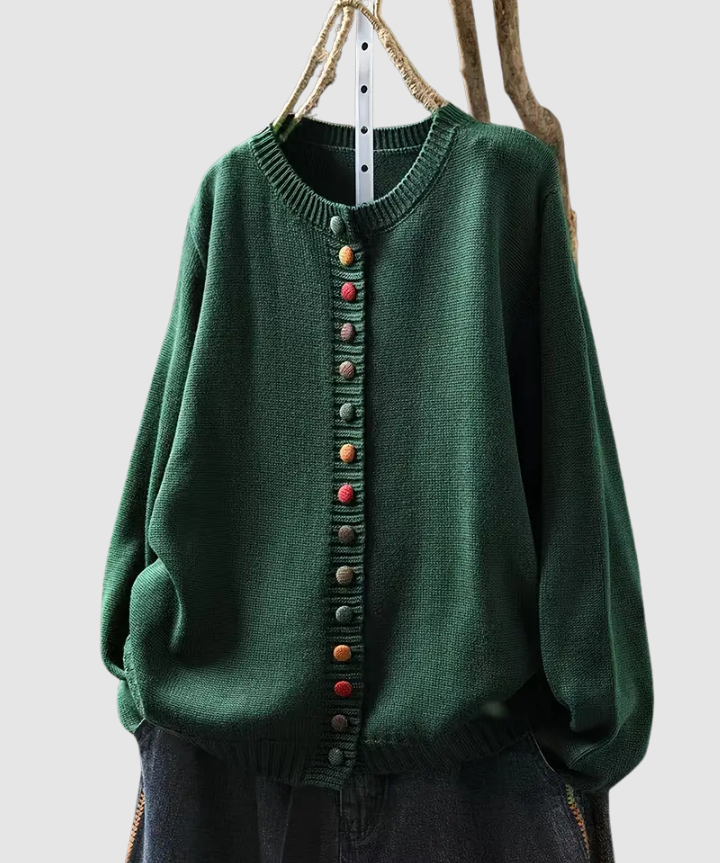 Elīna | Elegantiškas megztinis su sagomis