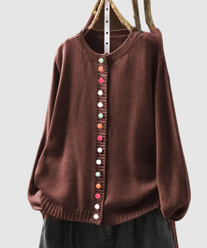 Elīna | Elegantiškas megztinis su sagomis