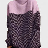 Samanta | Medvilninis megztinis su aukštu kaklu