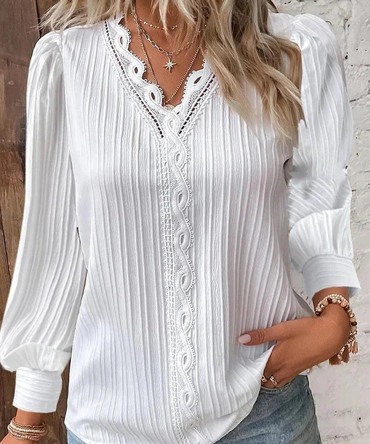 Alison – Dryžuotas Megztinis su Apykakle