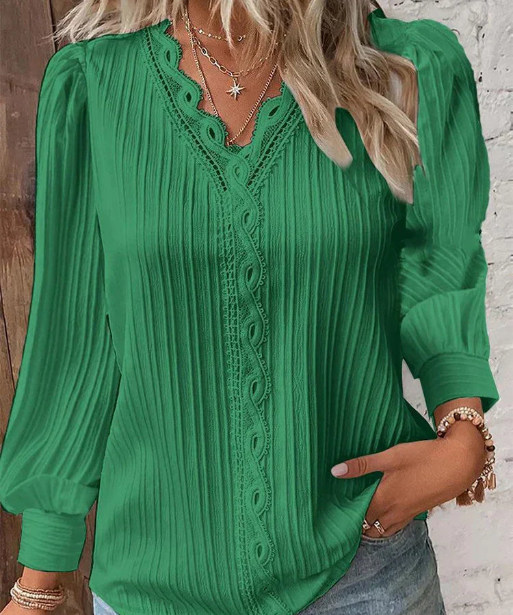 Alison – Dryžuotas Megztinis su Apykakle