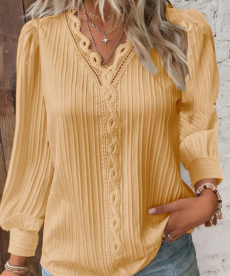 Alison – Dryžuotas Megztinis su Apykakle