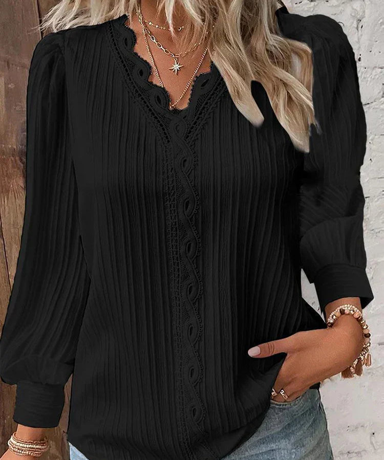 Alison – Dryžuotas Megztinis su Apykakle