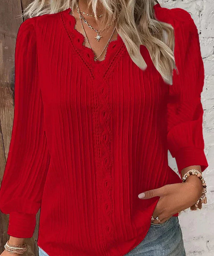 Alison – Dryžuotas Megztinis su Apykakle