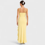 Bella - Sijonas su korsetu iš satino su volanais