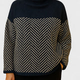 Samanta | Medvilninis megztinis su aukštu kaklu