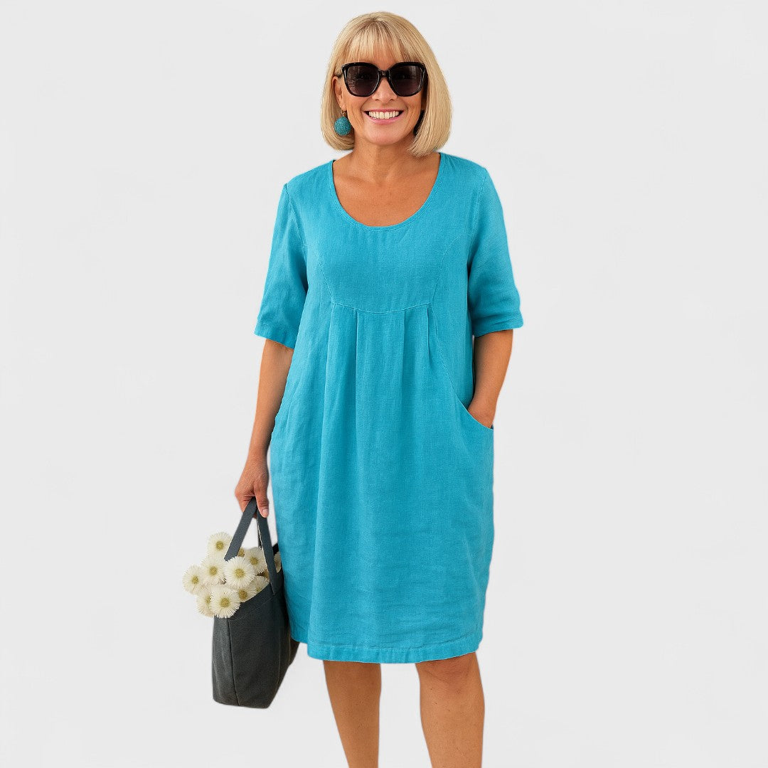 Marley - Lino kišeninis suknelė kasdienai