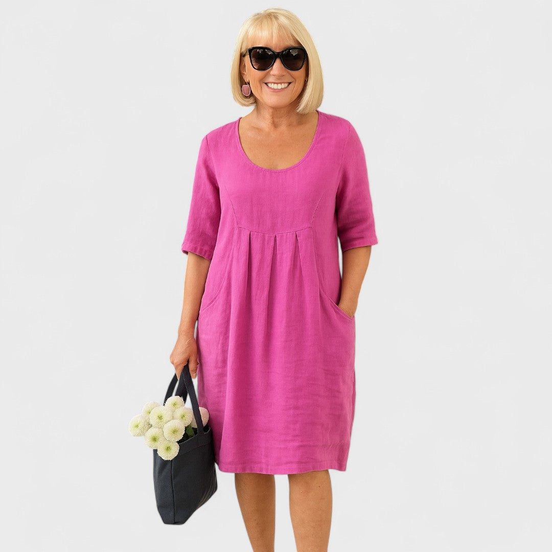 Marley - Lino kišeninis suknelė kasdienai