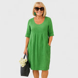 Marley - Lino kišeninis suknelė kasdienai