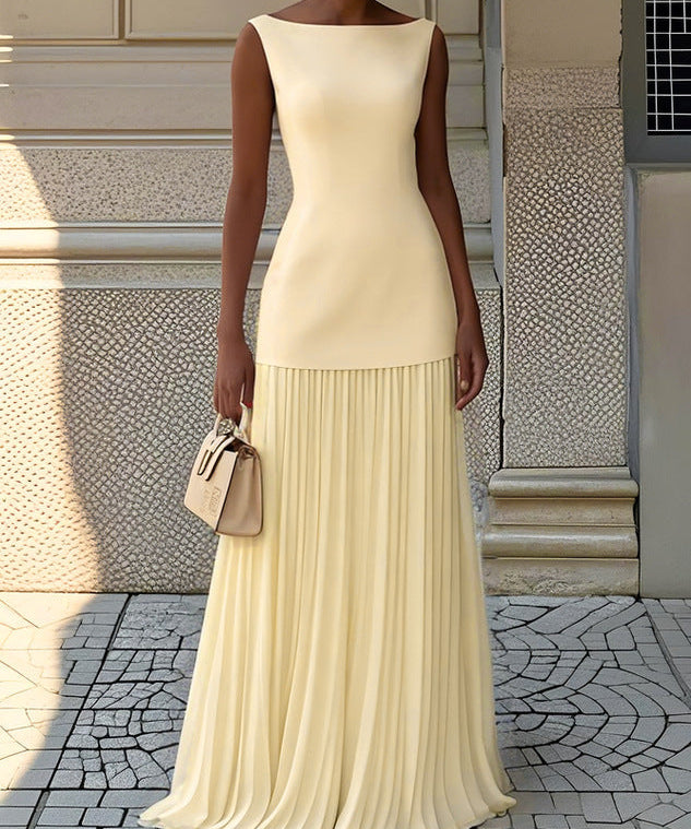 Rowina | Suknelė be rankovių su sruogomis