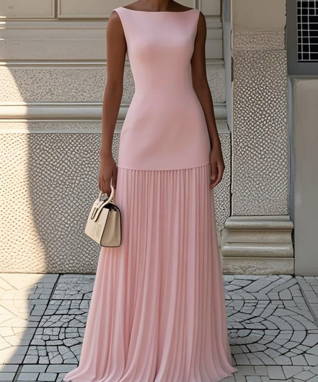 Rowina | Suknelė be rankovių su sruogomis