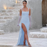 Ląstelė | Elegantiška formalioji maksi suknelė su atvira nugara