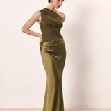 Aleida | Vieno Peties Satino Maksimalus Suknelė