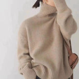 Zoey - Per didelis megztinis su aukštu kaklu