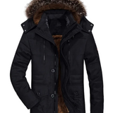 Žieminė striukė su gobtuvu iš medvilnės