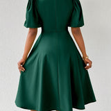 Clara Bloom | Rafinuota Juoda Midi Suknelė