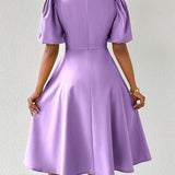 Clara Bloom | Rafinuota Juoda Midi Suknelė