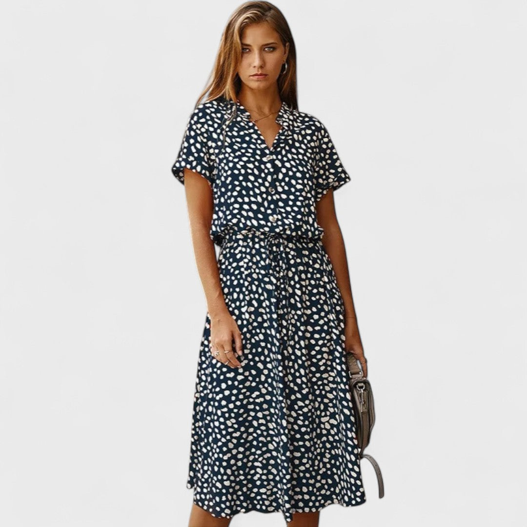 Madelina - Elegantiška daugiaspalvė vasaros suknelė